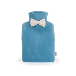 Warmwaterkruik Met Fluwelen Hoes - Staalblauw